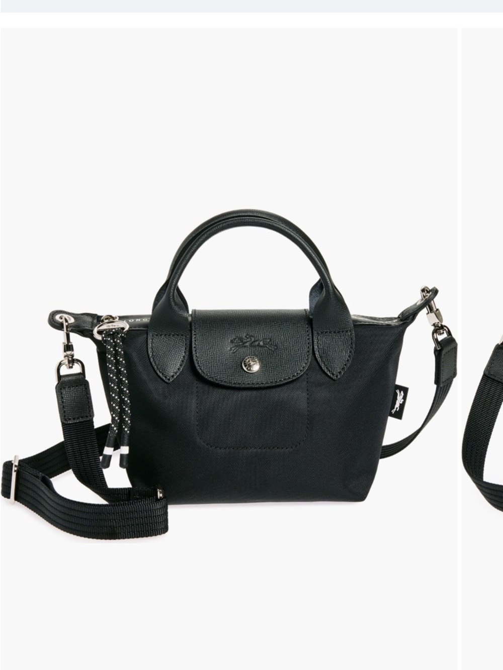 Longchamp Black Mini Top-Handle Crossbody